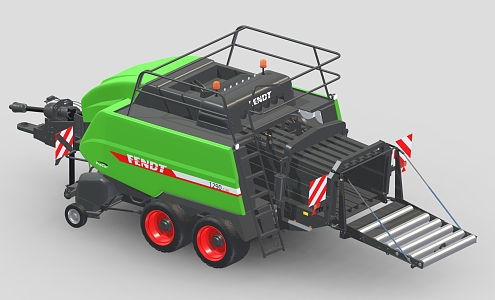 baler harvester agricultural equipment cutting machine 3d model