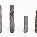 Modern Column Landscape Column Stone Column 3d model