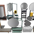 Stylish Modern Mirrors With Various Shapes And Decorative Stands For Home Decor