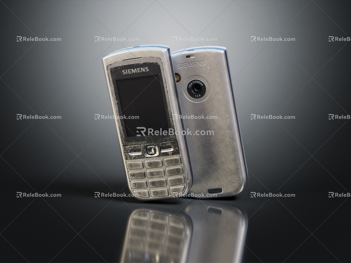 Retro mobile phone Siemens mobile phone antique mobile phone vintage mobile phone 3d model