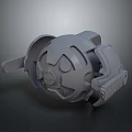 Gray Industrial Mechanical Part With Detailed Structural Design And Components 3d model