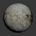 Detailed Moon Sphere With Craters And Silver Textured Surface On Dark Background
