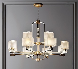 New Chinese Chandelier 3d model