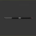 Futuristic Black Pistol With Metallic Barrel Blue Accent And Ergonomic Grip Design