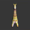 Colorful Tie Dye Giraffe Plush Toy With Yellow Mane And Black Tail