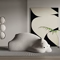 Modern Lazy Sofa Polar Bear Lazy Sofa 3d model