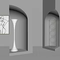 Modern floor lamp 3d model