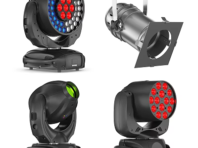 LED Decorative Lights With Red Blue Green Colors And Various Designs For Stage Use 3d model