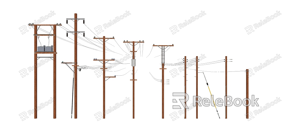 modern telegraph pole model