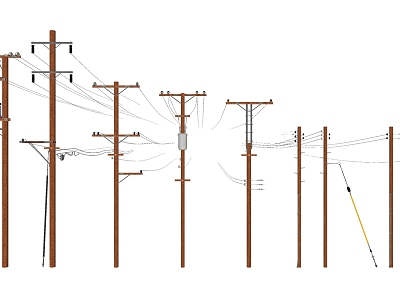 modern telegraph pole model