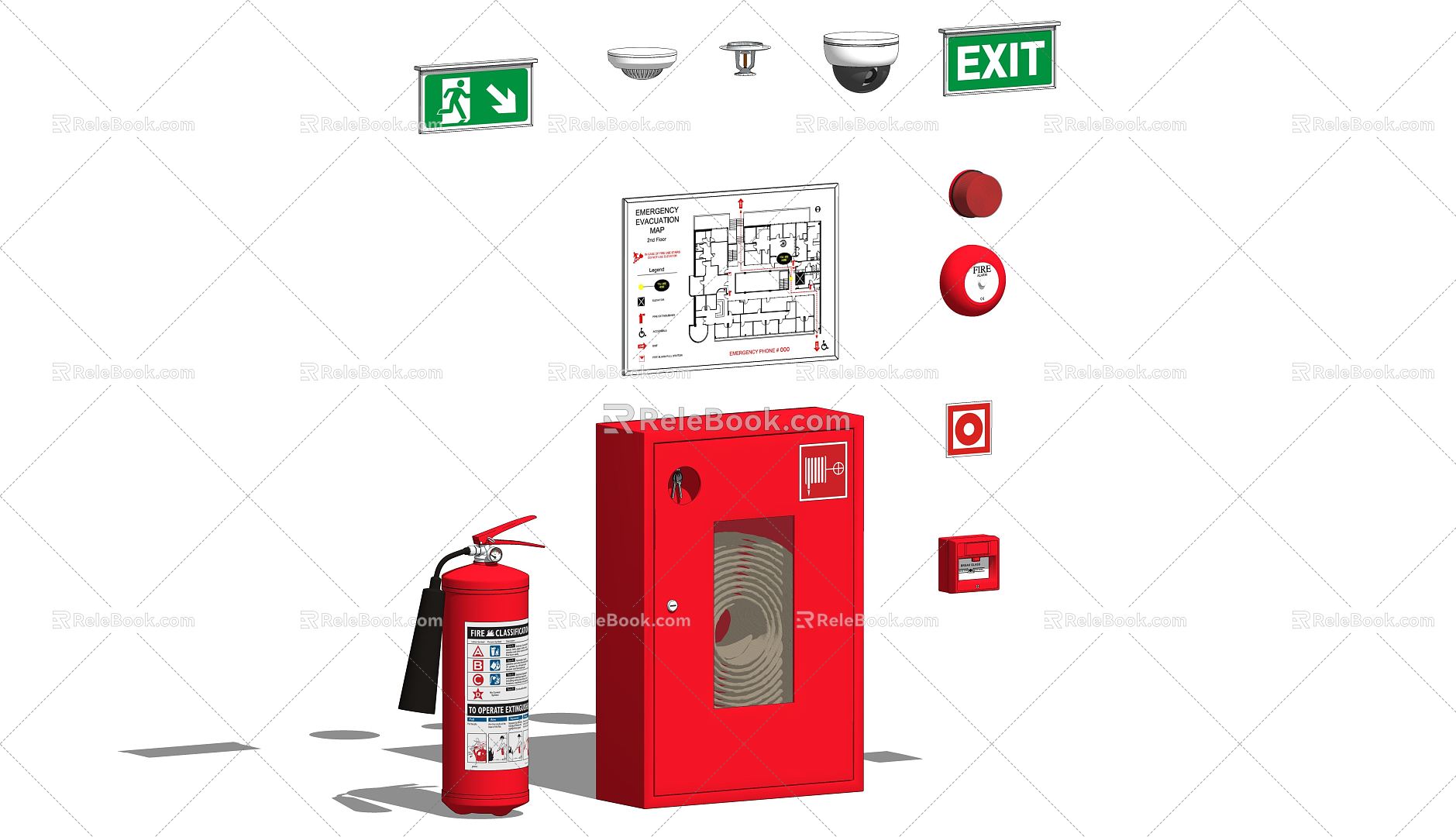 modern fire fighting equipment fire box model