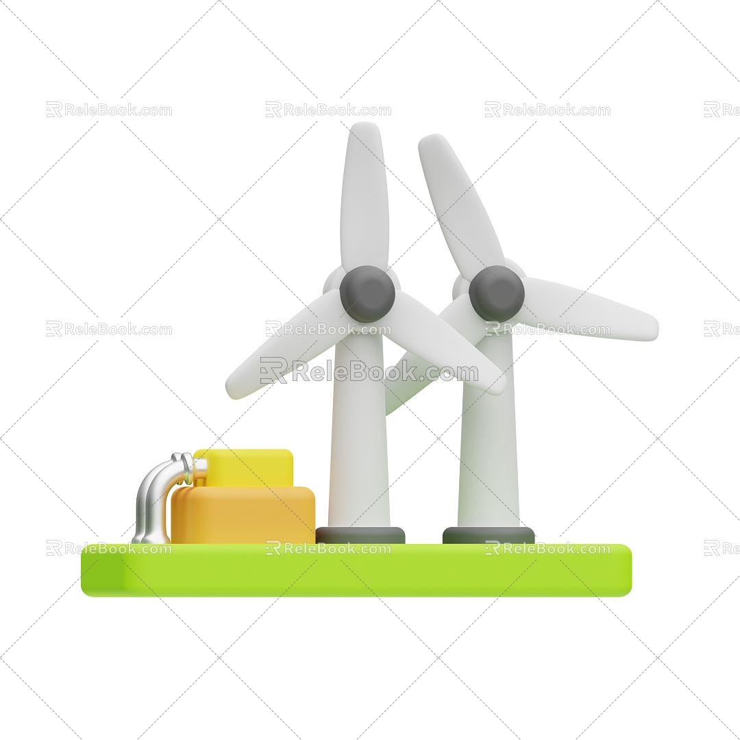 Windmill environmental protection windmill environmental protection machine cartoon windmill model