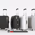 Modern Suitcases in Multiple Colors with Telescopic Handles and Spinner Wheels