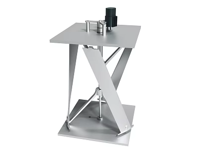 Industrial Metal Workbench With X Shaped Frame And Top Equipment 3d model