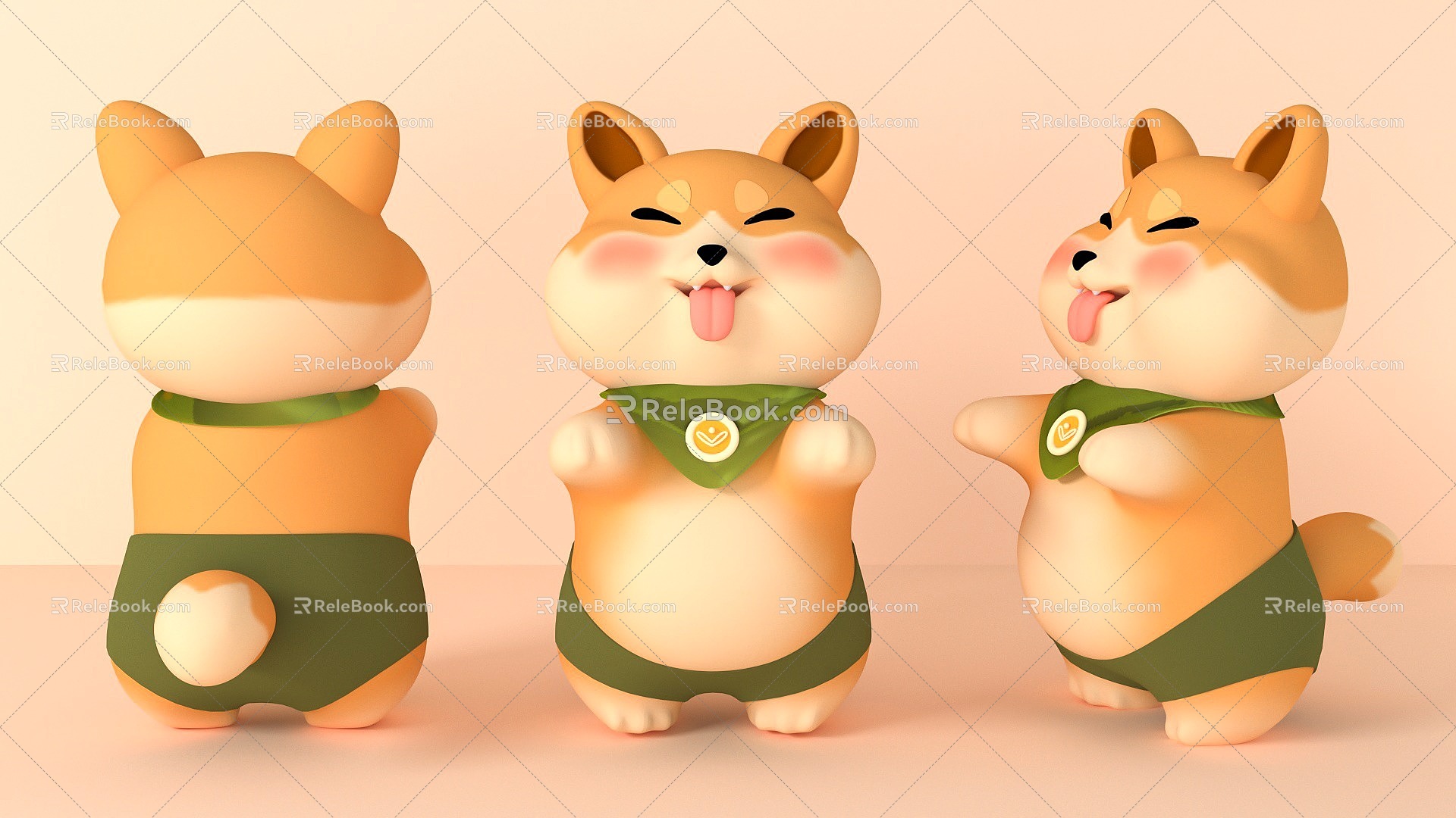 Ip Dog Role IP Chinese Pastoral Dog Corgi Dog IP Dog 3d model