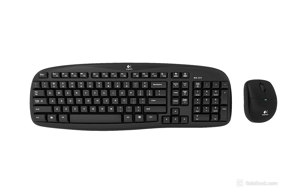 Black Computer Keyboard And Mouse Set For Home And Office Computing Use 3d model 