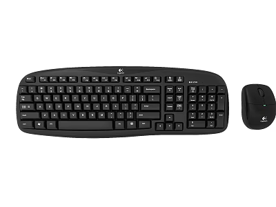 Black Computer Keyboard And Mouse Set For Home And Office Computing Use 3d model