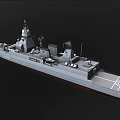 Modern Warship F510 Frigate With Gray Hull Radar Systems And Weaponry