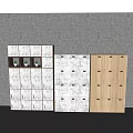 Modern Multi Door Lockers In Various Colors For Storage Solutions 3d model