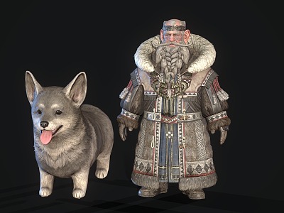 Dwarf Puppy Corgi game character model