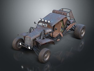 Industrial LOFT all-terrain vehicle toy vehicle four-wheeler beach car 3d model