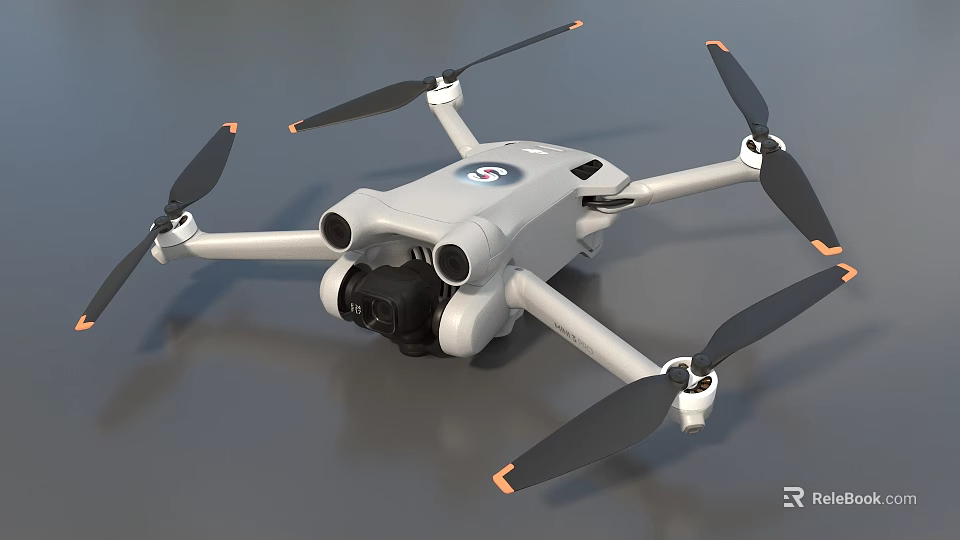 Smart Drone With HD Camera Four Rotors Modern Design Advanced Flight Features 3d model 