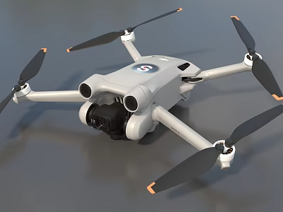 Smart Drone With HD Camera Four Rotors Modern Design Advanced Flight Features 3d model