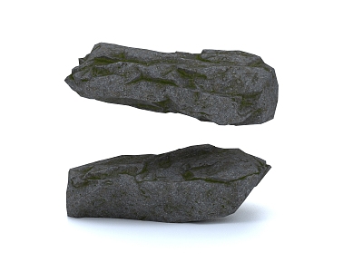 Rock Stone Blocks Boulders Natural Landscape model