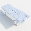Wooden Dining Table With Natural Wood Grain And Black Metal Legs Design
