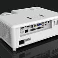 White Surveillance Projector With Rear Ports For HD Monitoring And Multifunctional Use