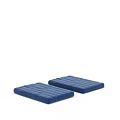 Two Person Blue Textured Cushions With Soft Fabric For Comfortable Seating
