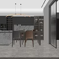 Modern Walk in Closet Interior With Open Shelving Hanging Rods And Dresser Drawers