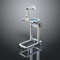 Sturdy Mobile Medical Cart With Metal Frame Caster Wheels Top Equipment And Platform