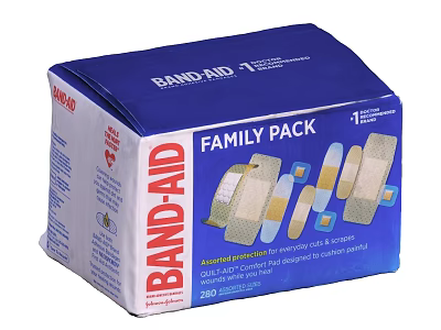Band Aid Family Pack Medical Adhesive Bandages with Assorted Sizes for First Aid 3d model