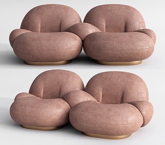 Modern double sofa 3d model