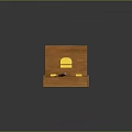 Open Wooden Cigar Box With Gold Emblem Containing Cigars On Wooden Surface