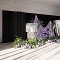 757 MM purple welcome area wedding 3d model