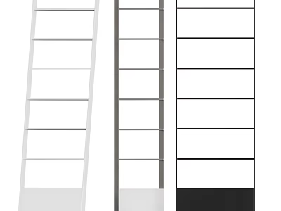Bathroom Accessories Ladder Shelves in White Gray and Black Colors for Storage 3d model