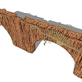 Wooden Entrance Gate With Arch Structure And Dinosaur Skeleton Ornament