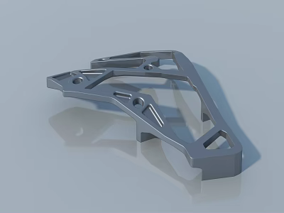 Sturdy Metal Swing Door Frame With 3D Designed Structure And Components 3d model