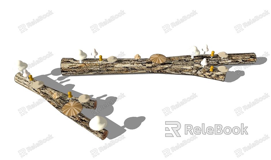 Modern Mushroom Tree Wild Tree Mushrooms model