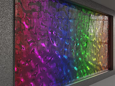 Colorful Textured Background Wall With Vibrant Hues And Iridescent Light Effects 3d model
