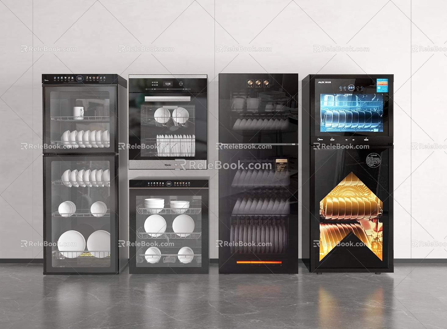 Modern Cupboard Dishwasher Disinfection Cabinet Disinfection Machine 3d model