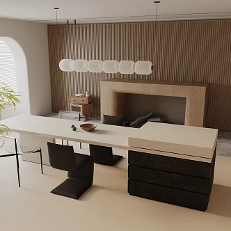 Modern table combination 3d model