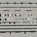 Multiple Styles Of Downlights And Spotlights With Black White Finishes And Mounting Hardware