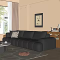 Retro Multiplayer Sofa 3d model