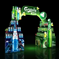 Carlsberg Commercial Display Racks With Bottles And Cans For Retail Promotion