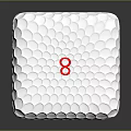 White Cube Shaped Electronic Device With Honeycomb Texture And Red Logo On Top 3d model