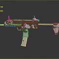 Modern Camouflage Tactical Assault Rifle With Scope Grip And Tactical Accessories