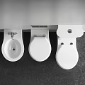 Different White Toilet Styles With Modern Design For Bathroom 3d model